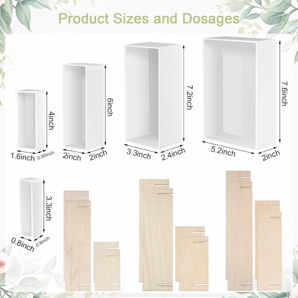 Large Resin Molds, Rectangle Silicone Molds for Epoxy Resin, 5 PCS Cuboid Resin - Picture 3 of 7